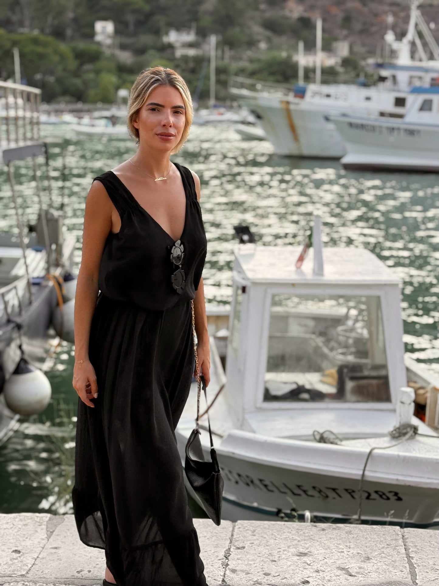 ROSSOIR CHIFFON DRESS