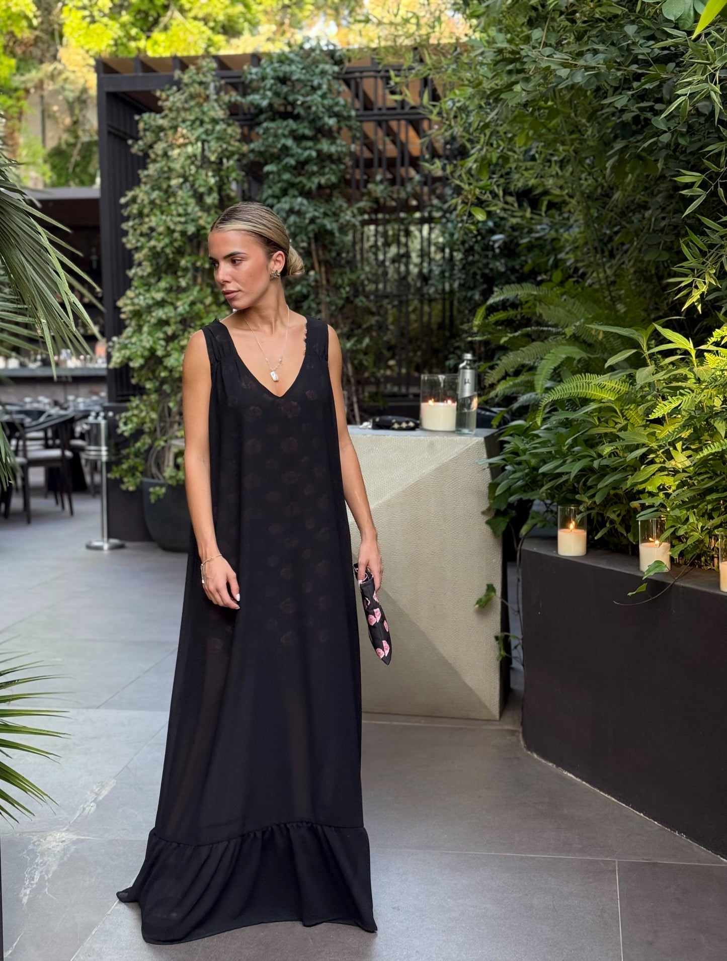 ROSSOIR CHIFFON DRESS