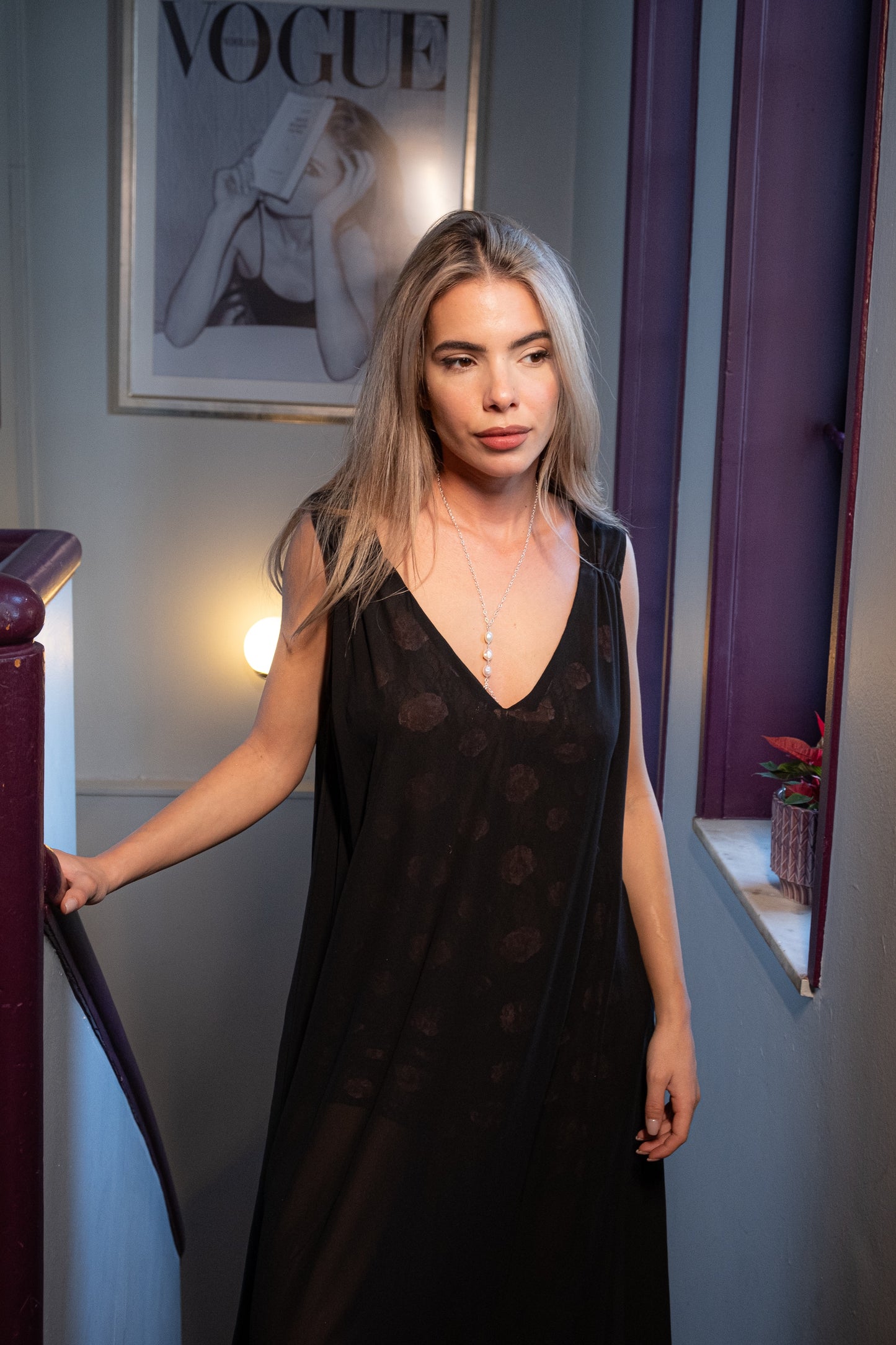 ROSSOIR CHIFFON DRESS
