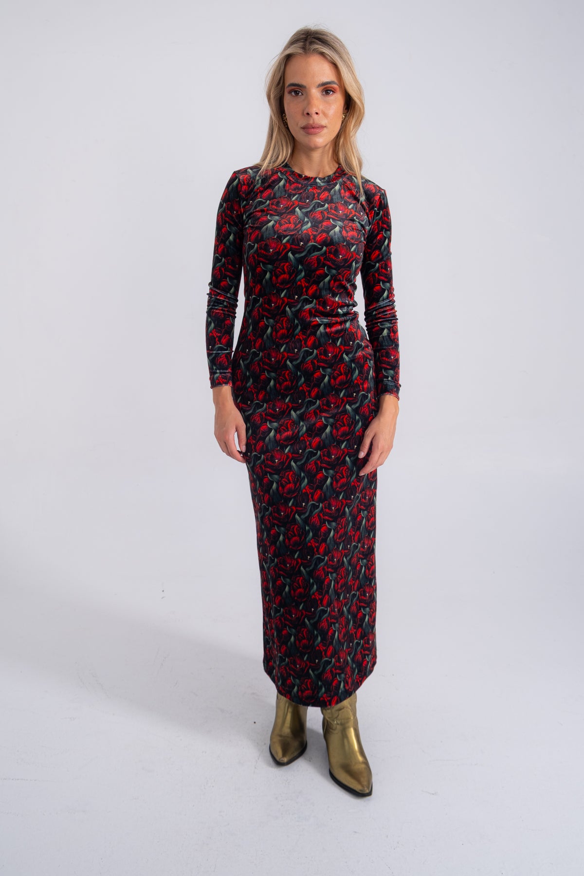TULIP VELVET DRESS