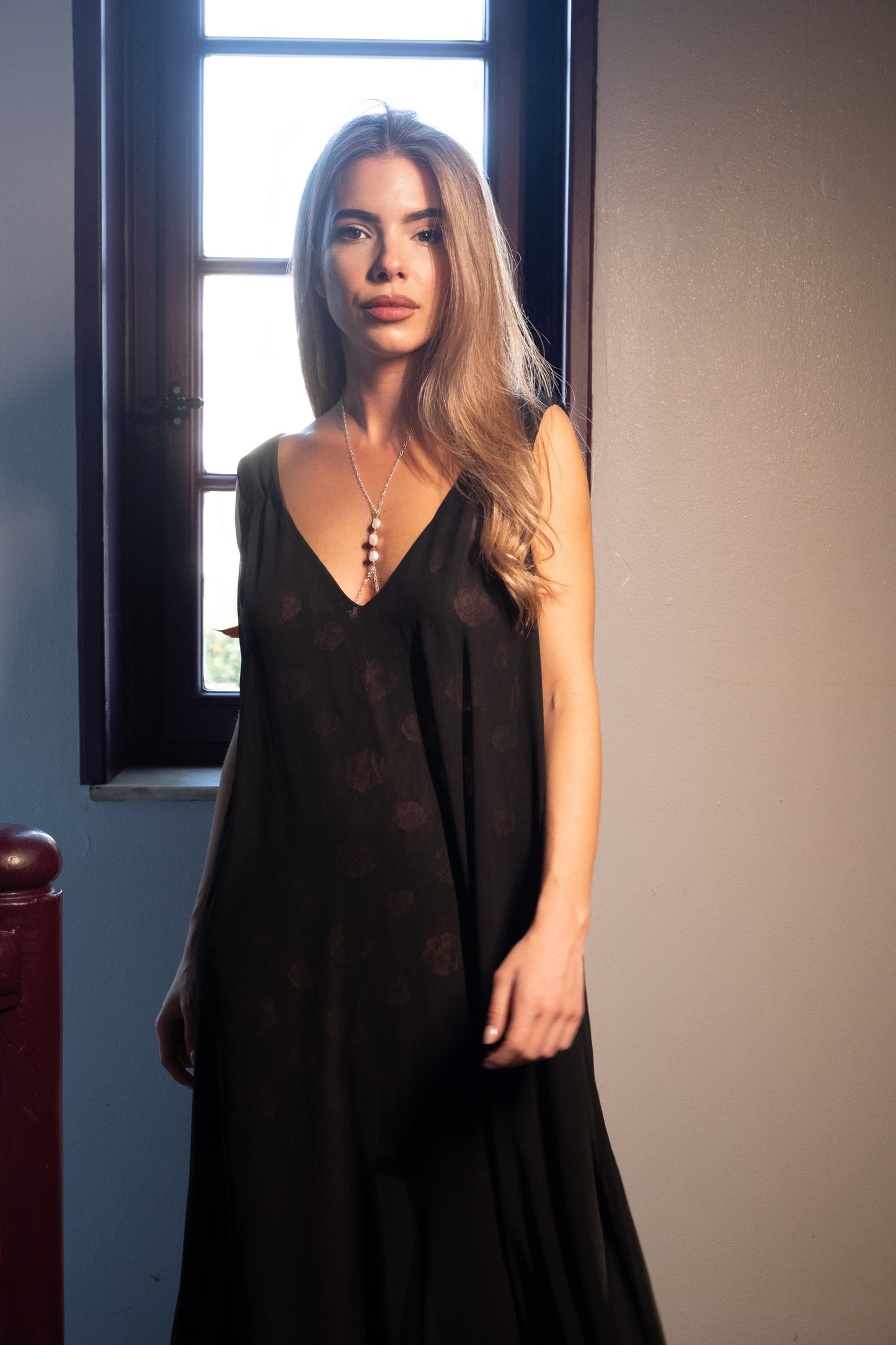 ROSSOIR CHIFFON DRESS