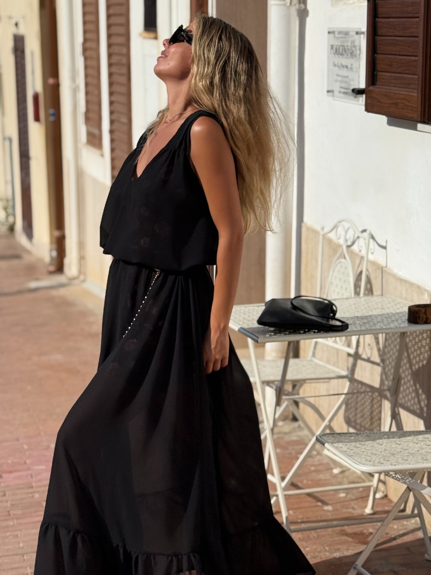 ROSSOIR CHIFFON DRESS