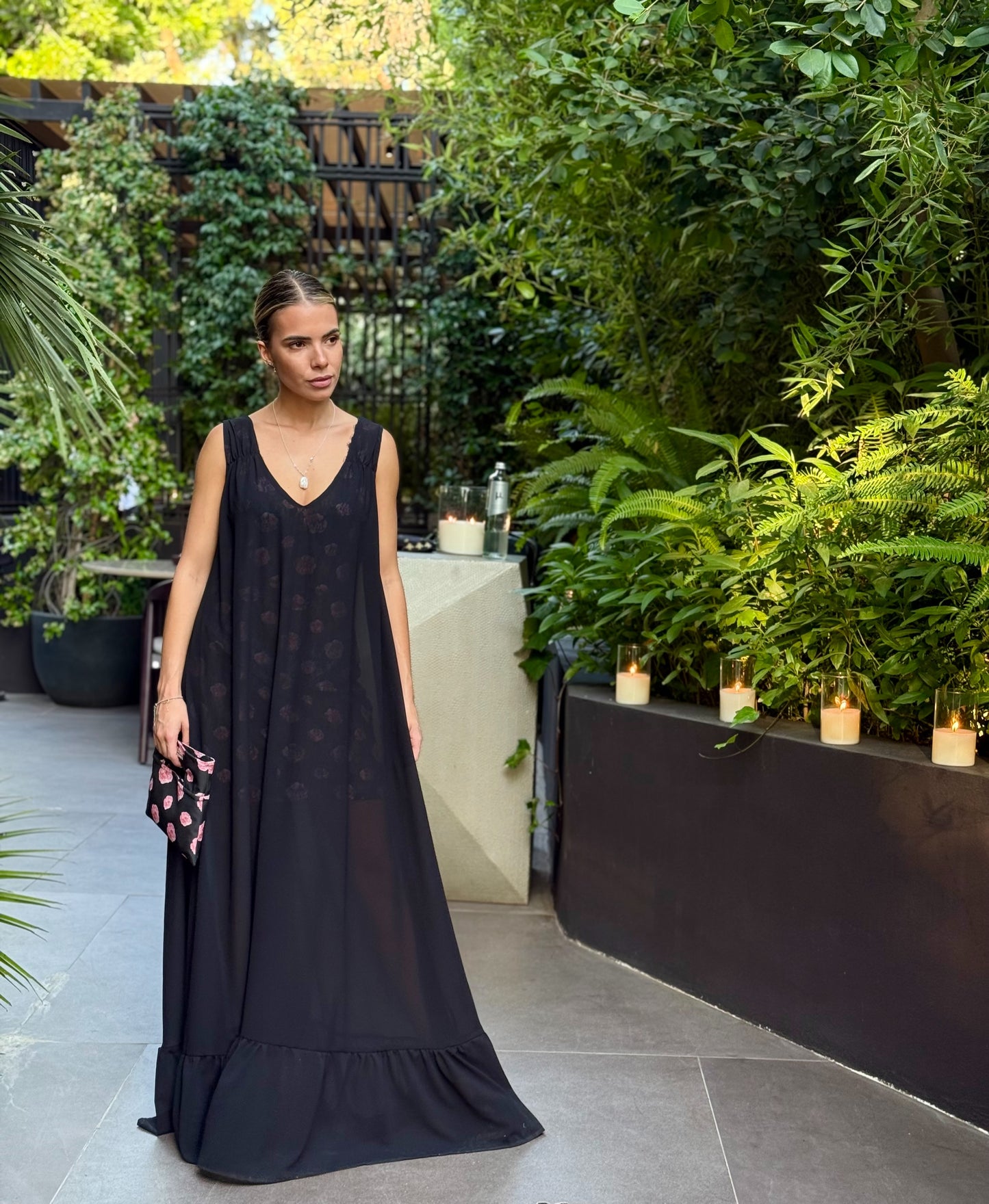 ROSSOIR CHIFFON DRESS