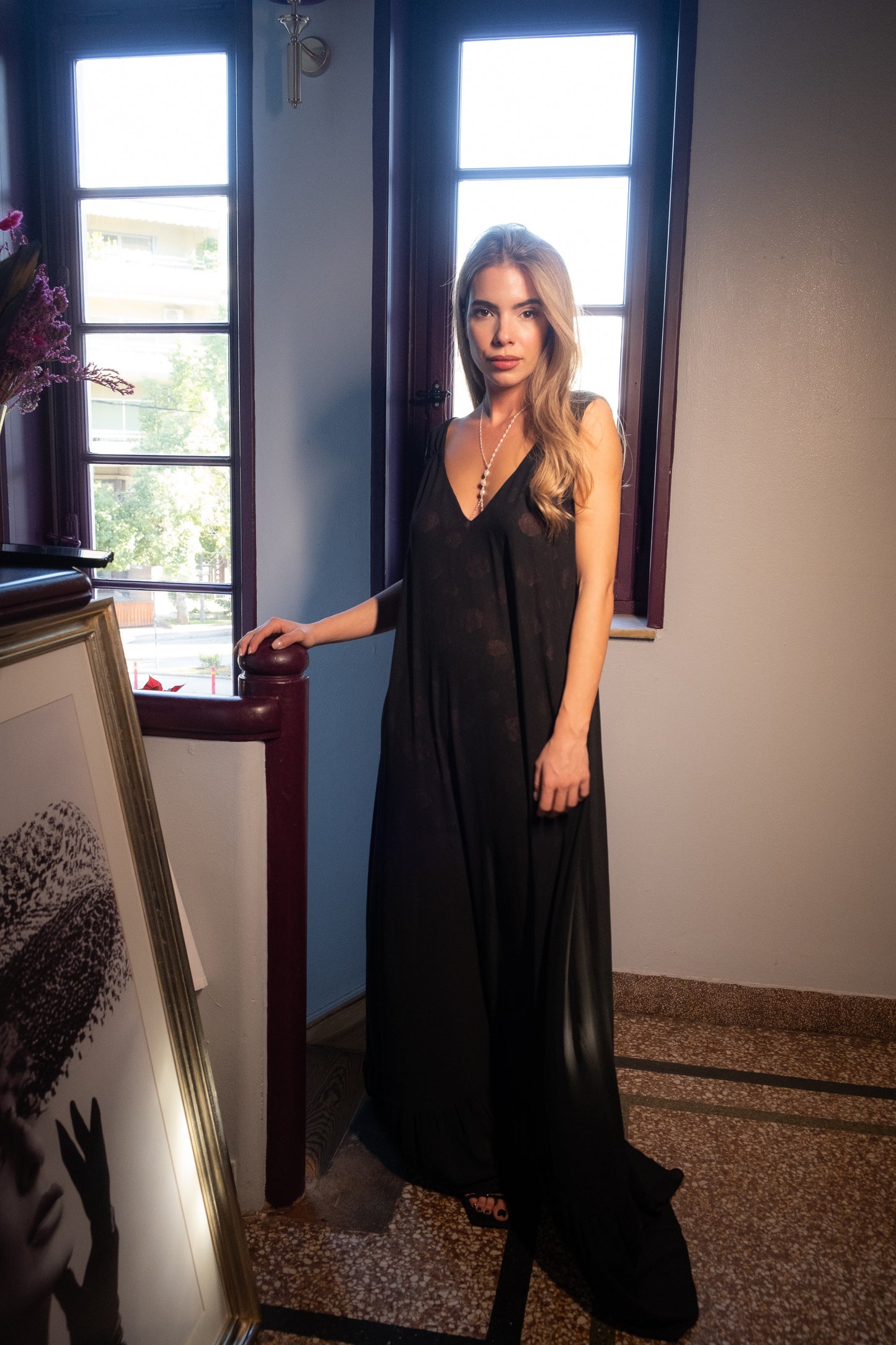 ROSSOIR CHIFFON DRESS