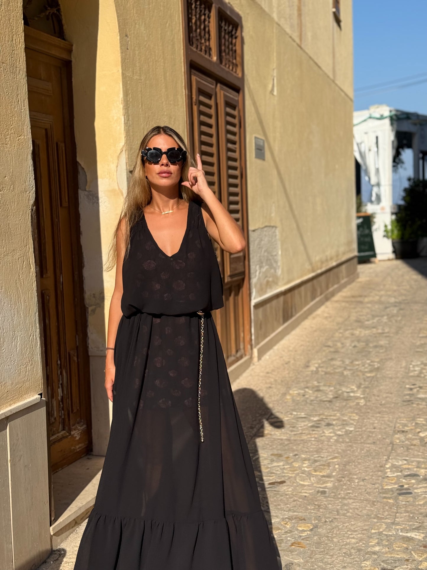 ROSSOIR CHIFFON DRESS