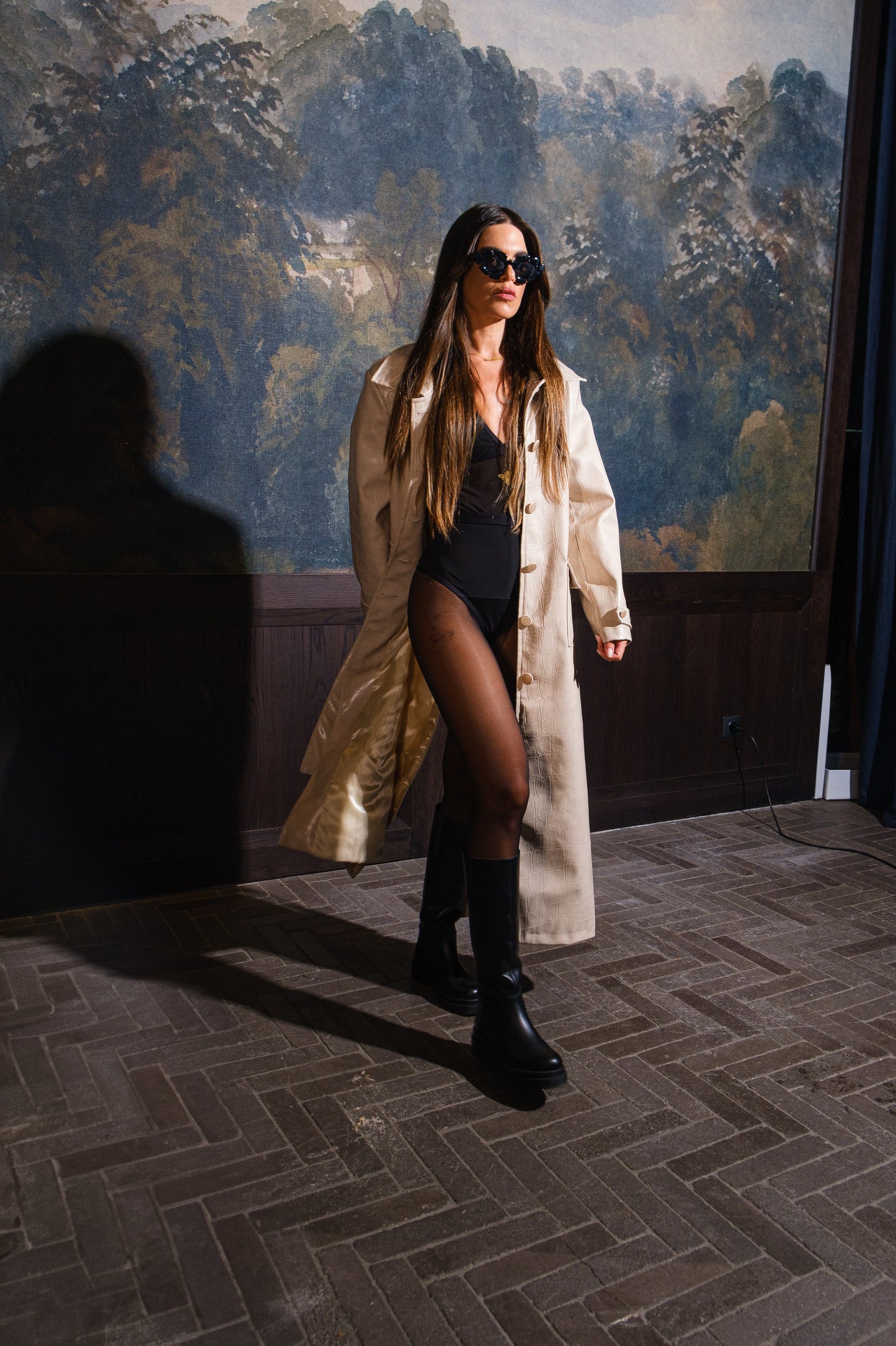 CROCONUDE GABARDINE COAT