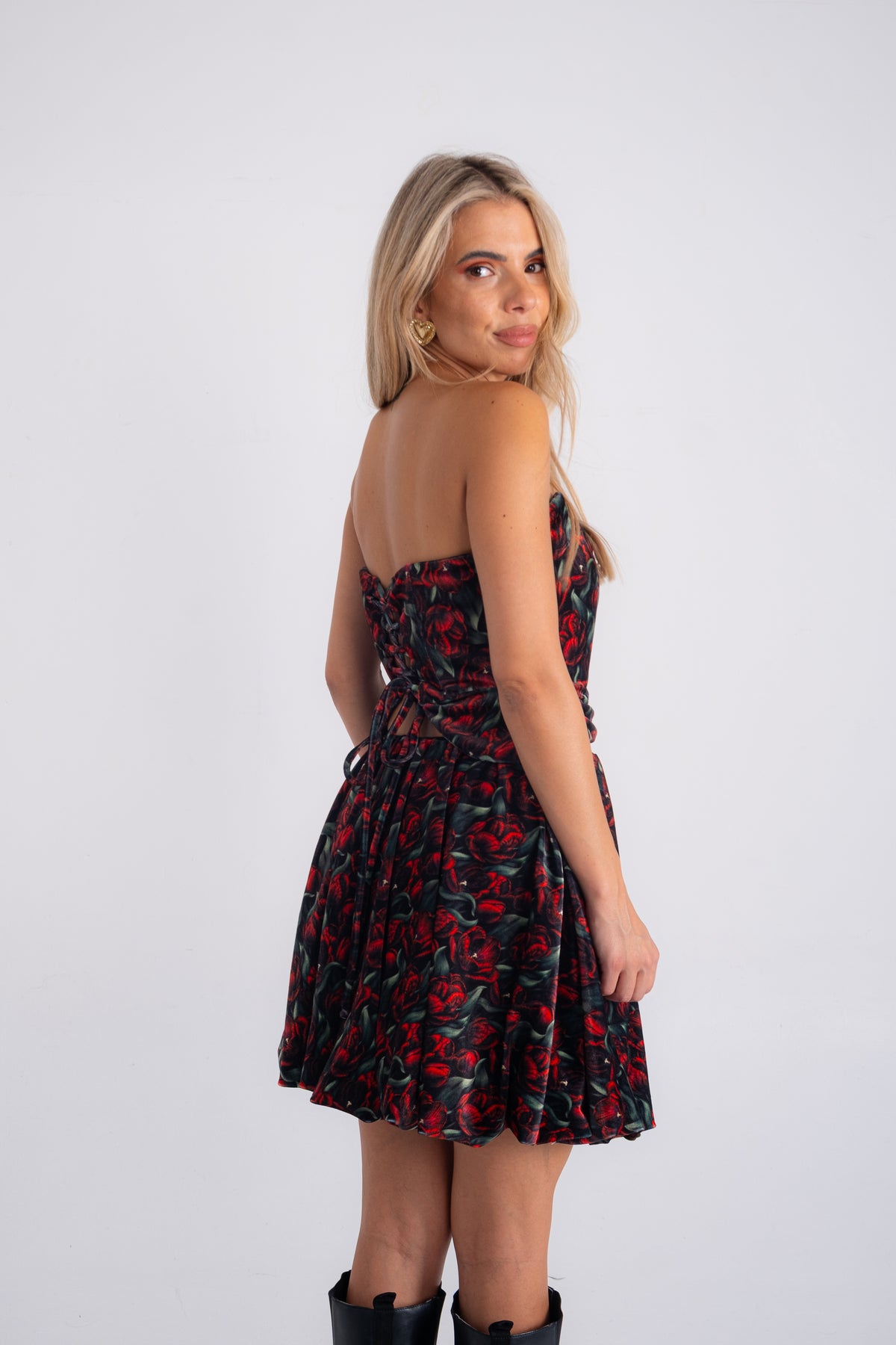 TULIP VELVET BALLOON SKIRT