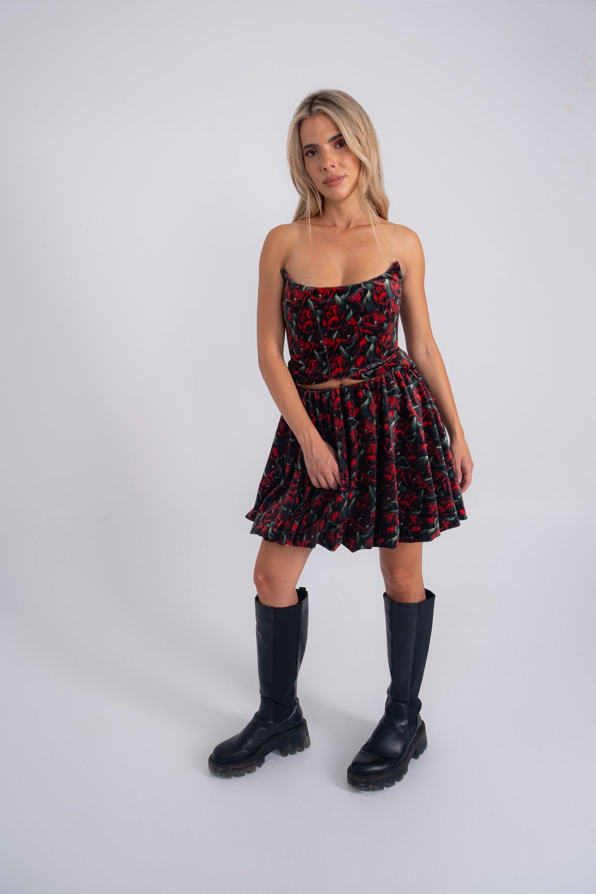 TULIP VELVET CORSET