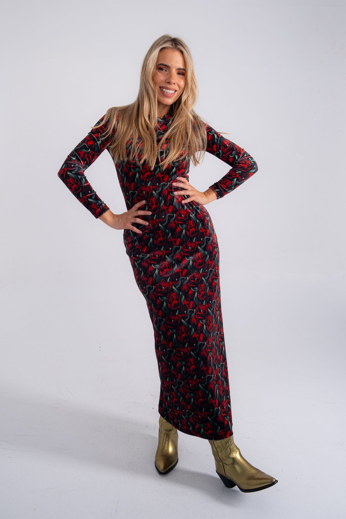 TULIP VELVET DRESS