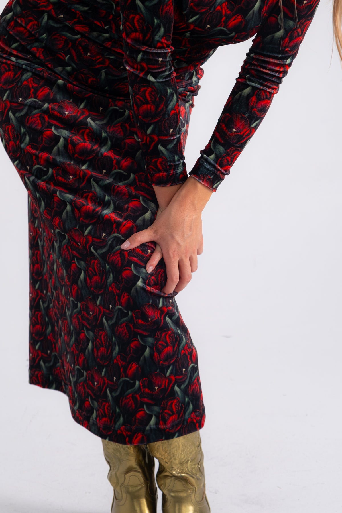 TULIP VELVET DRESS