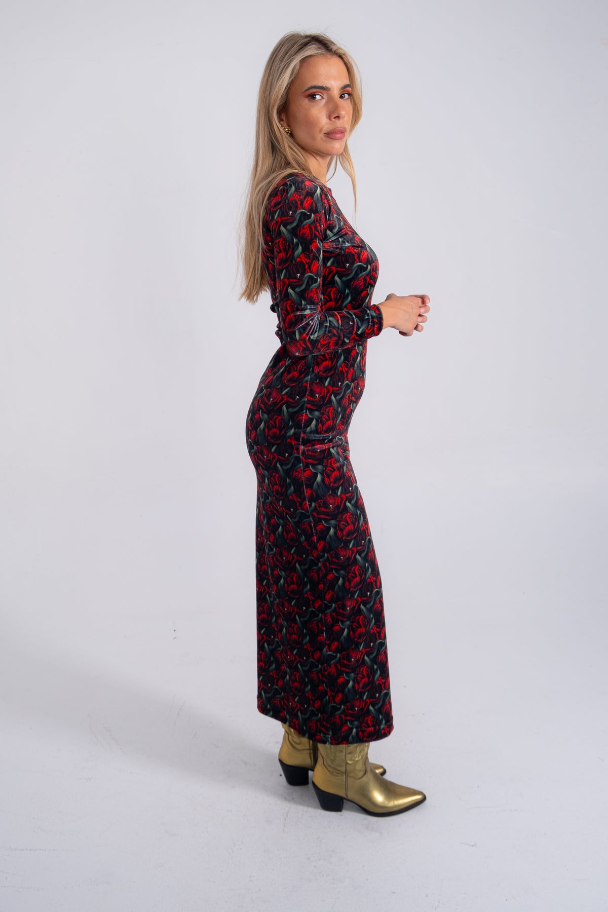 TULIP VELVET DRESS
