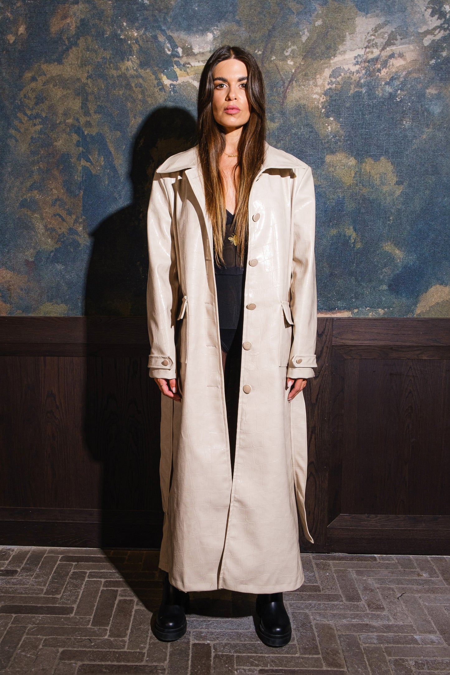 CROCONUDE GABARDINE COAT