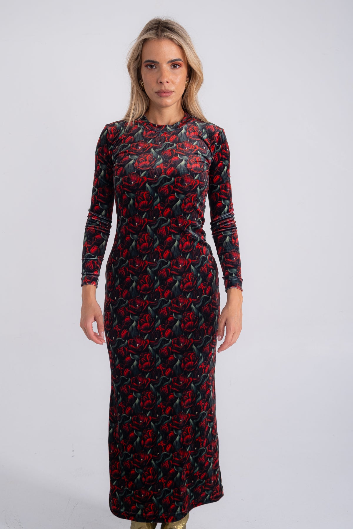 TULIP VELVET DRESS