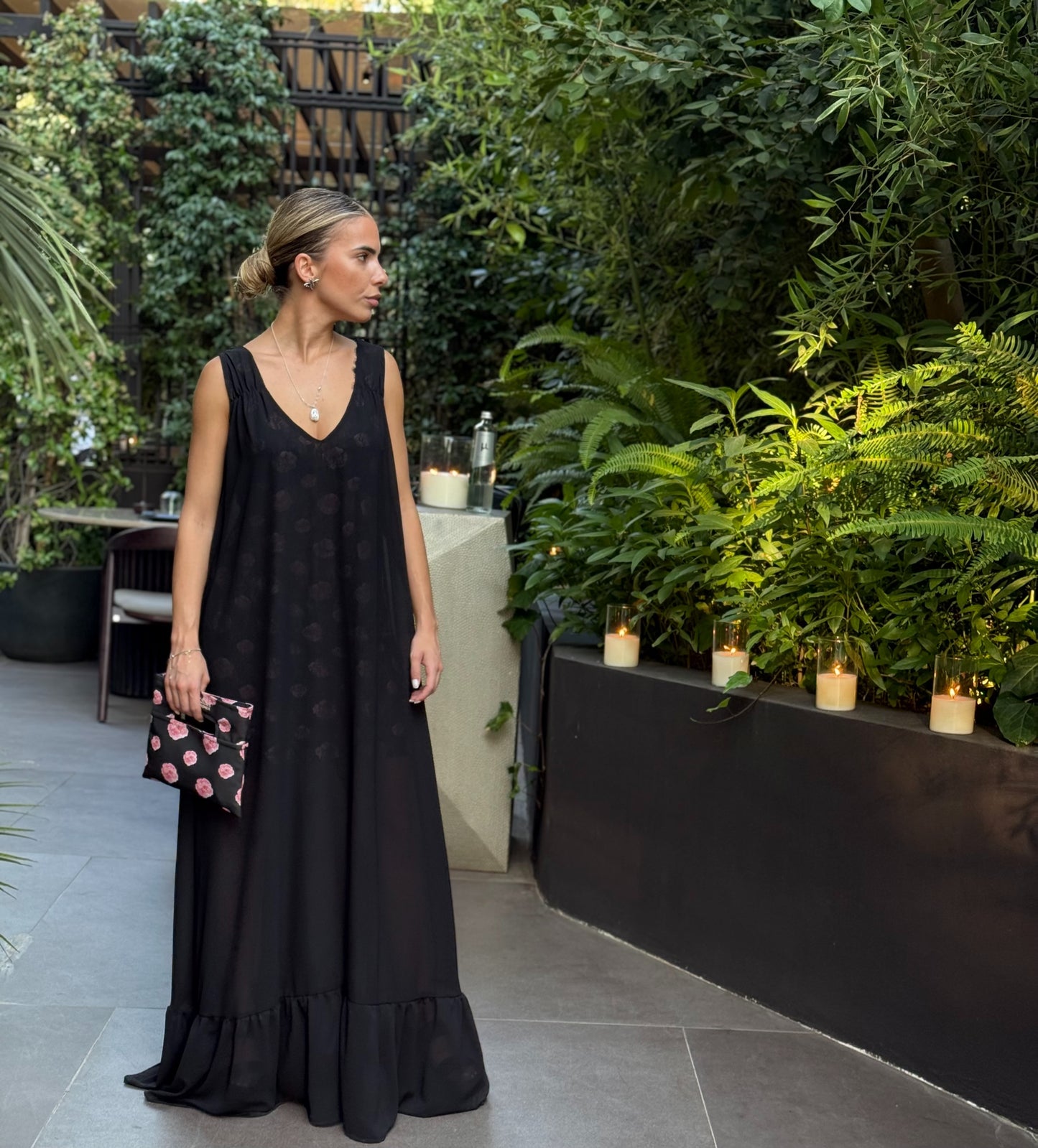 ROSSOIR CHIFFON DRESS