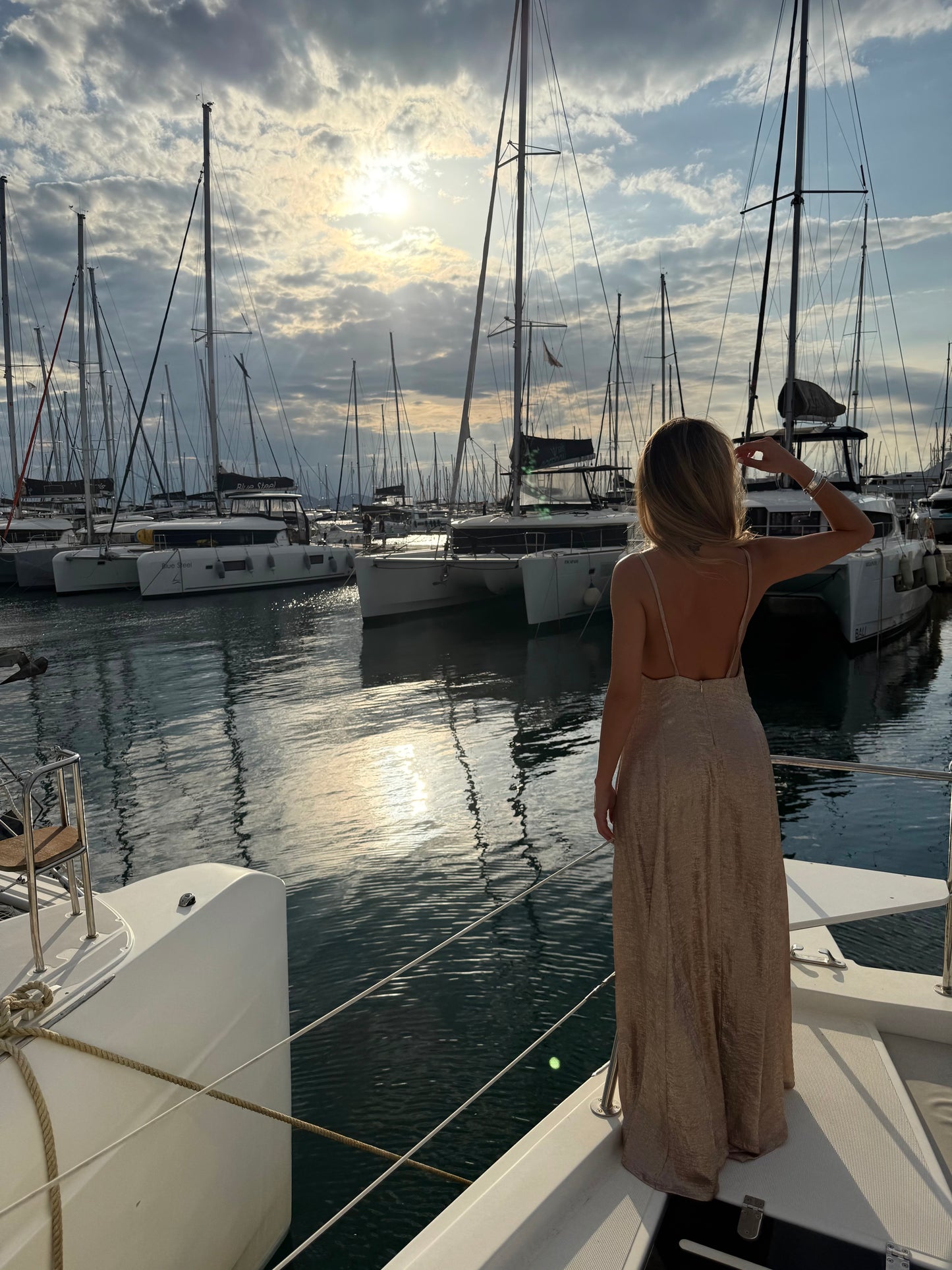 ROSEGOLD BACKLESS DRESS