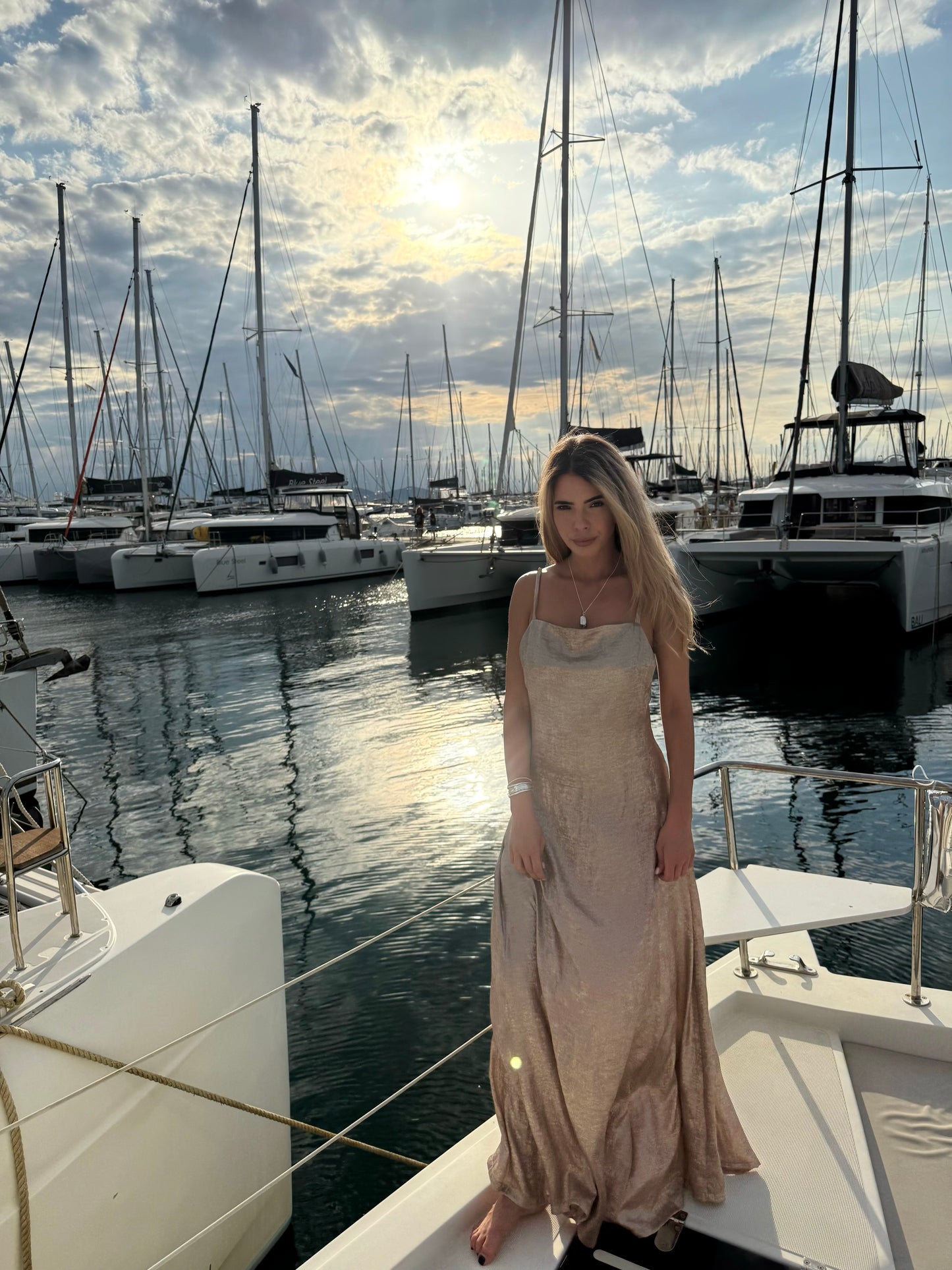 ROSEGOLD BACKLESS DRESS
