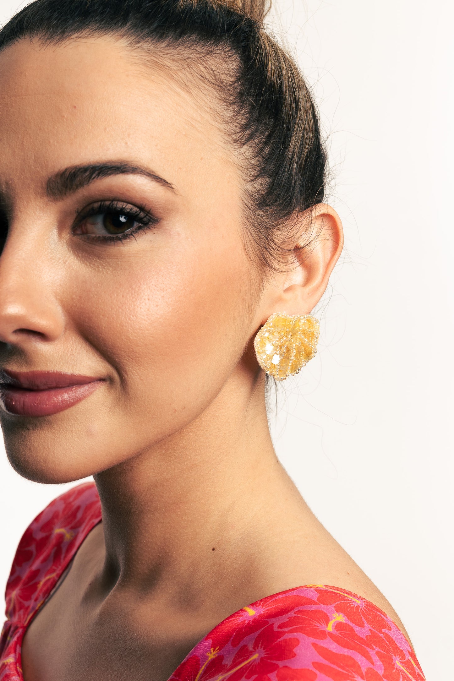 YELLOW SHELL EARRINGS